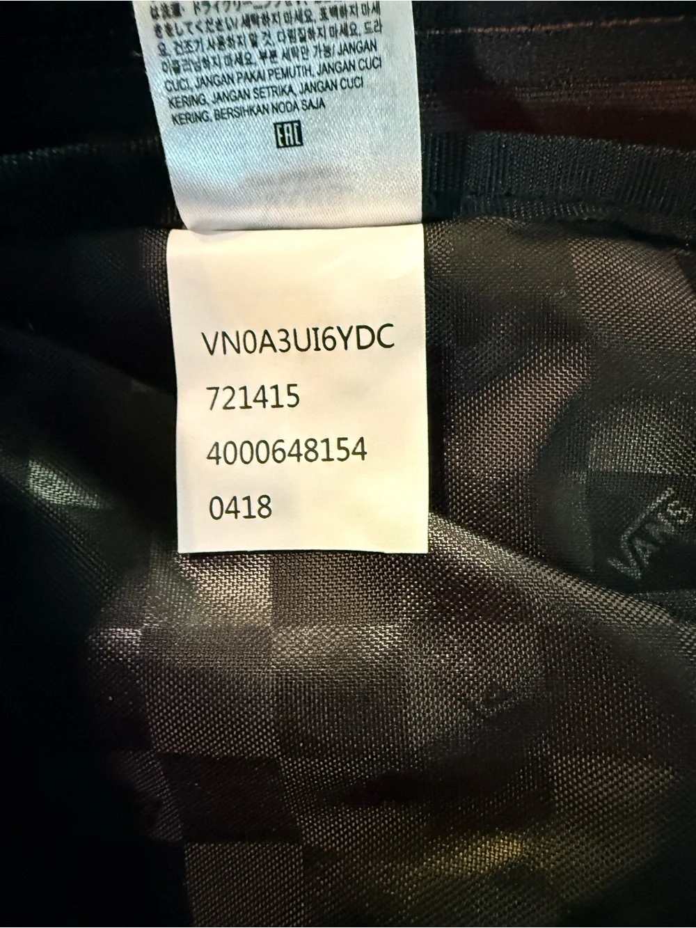 NWOT Vans Realm Canvas Backpack Maroon Gray Skateboard Classic School Bookbag